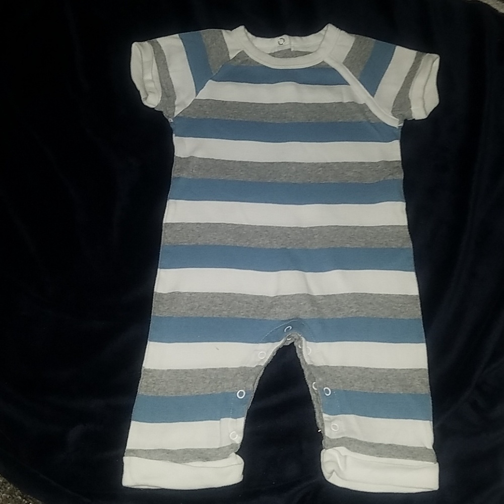 Burt's bees baby 3- 6 months stripe romper